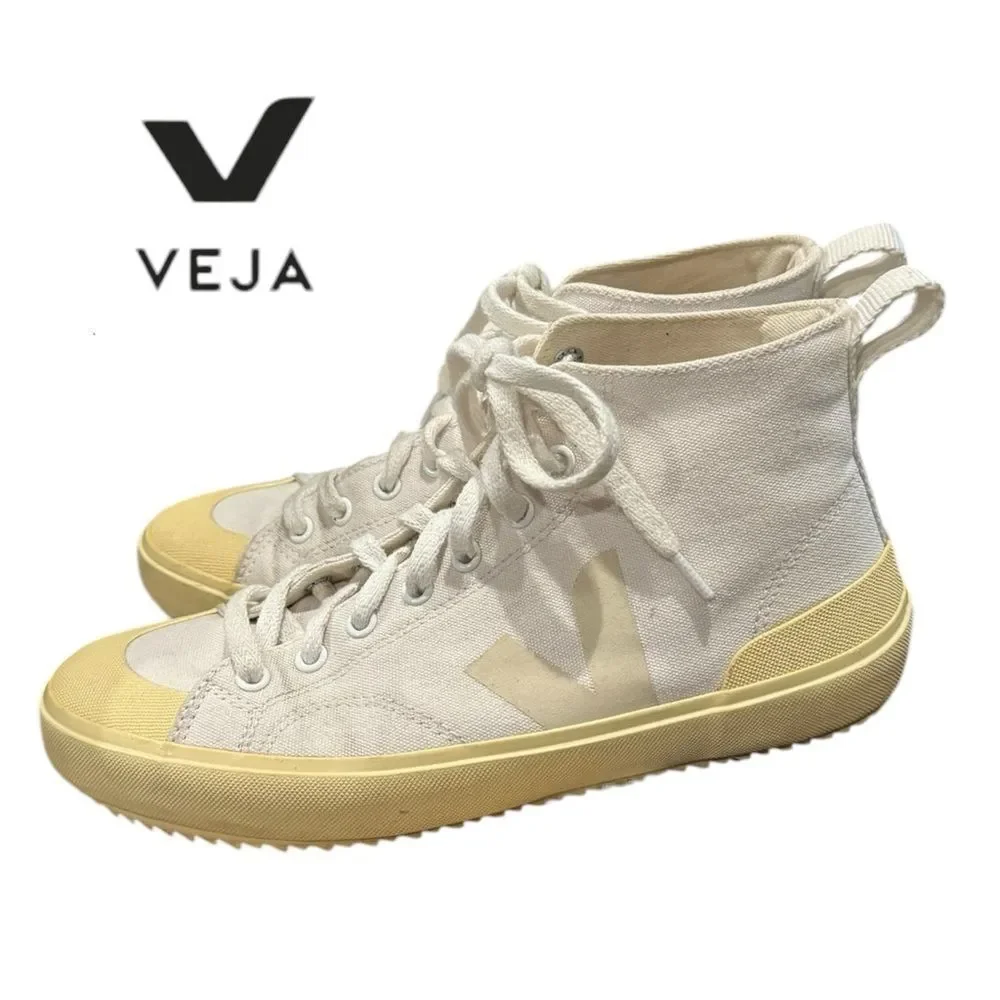 VEJA Women's Nova HT Canvas White Butter Sole Hi-Top Sneakers 8